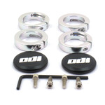 ODI ODI Lock Jaw clamps w/ Snap caps Silver set/4