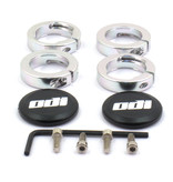 ODI ODI Lock Jaw clamps w/ Snap caps Silver set/4