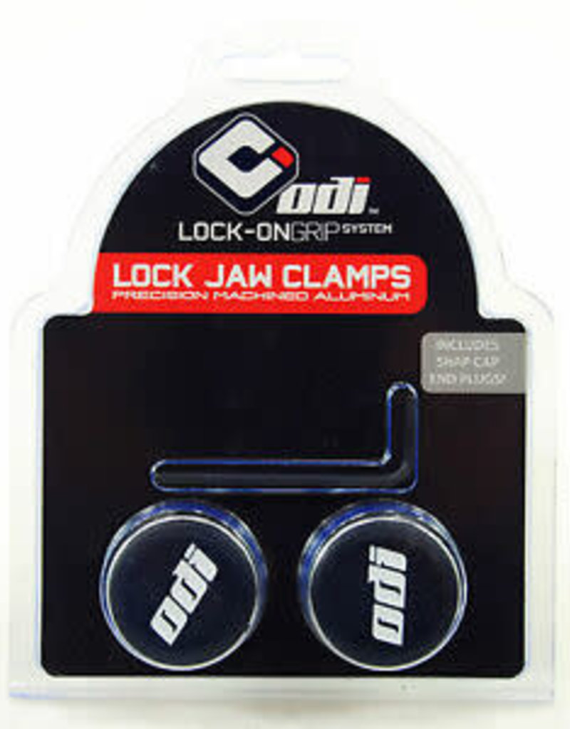 ODI ODI Lock Jaw clamps w/ Snap caps Silver set/4