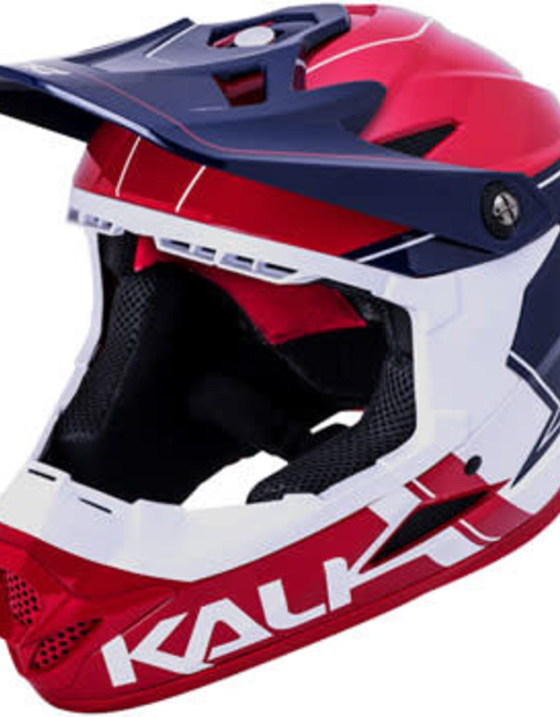 Kali Protectives Kali Zoka Switchback Helmet: Gloss Red/White/Blue, SM