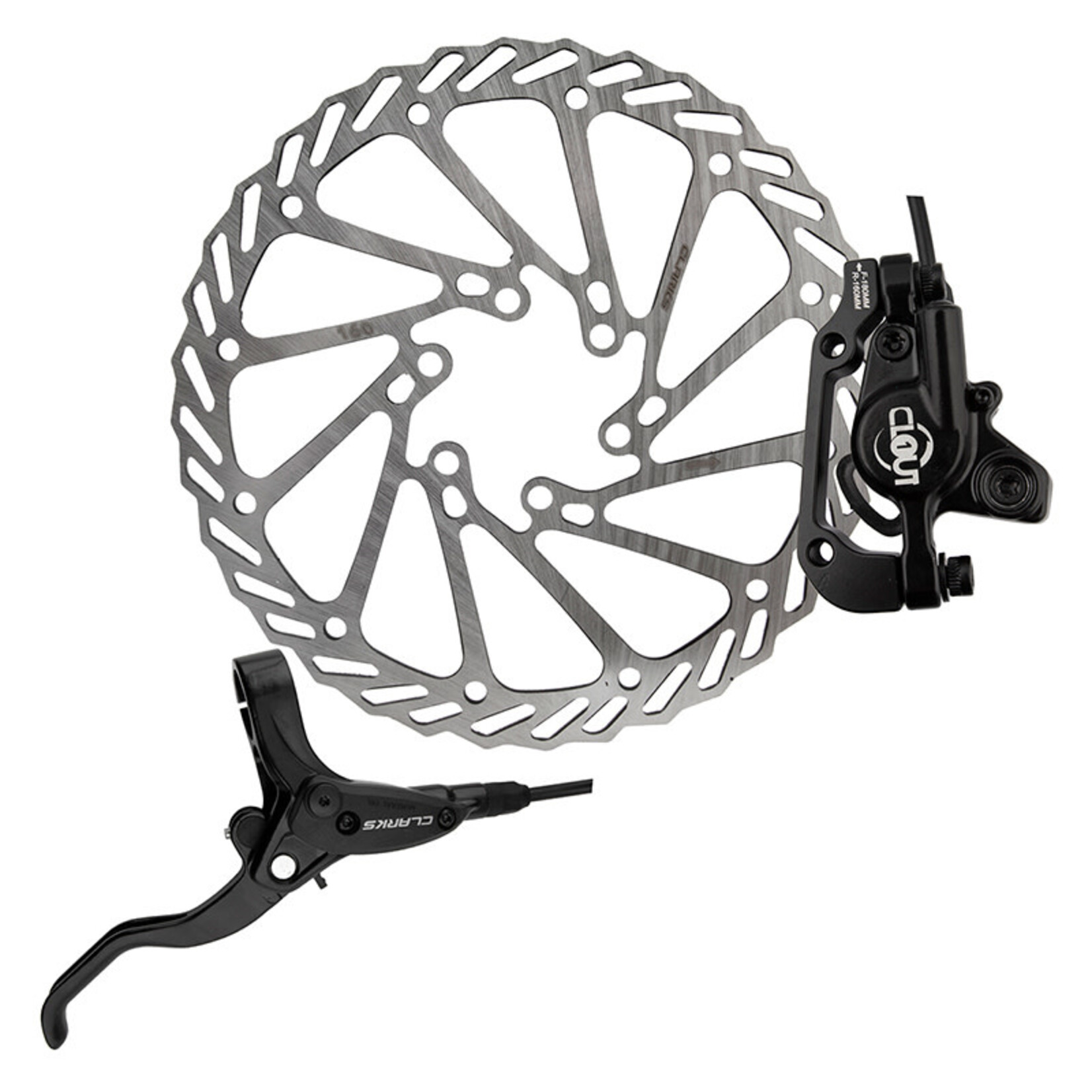 Clarks Clarks Clout-1 Hydraulic Disc Brake set, Rear Right 160 Black