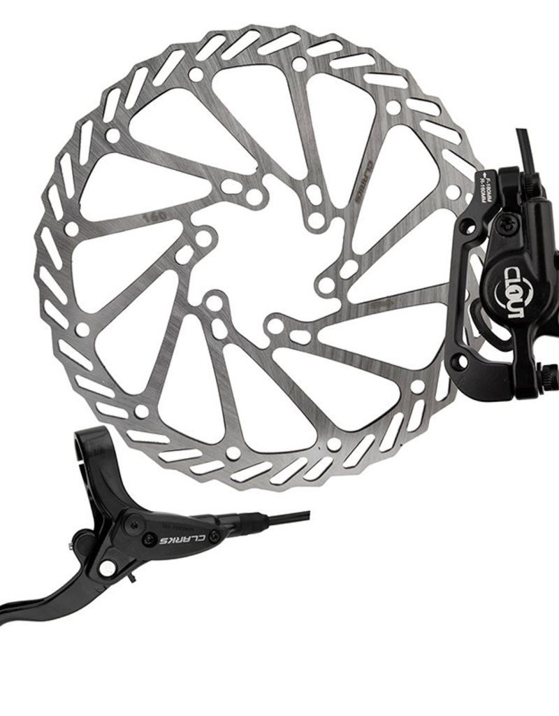 Clarks Clarks Clout-1 Hydraulic Disc Brake set, Rear Right 160 Black