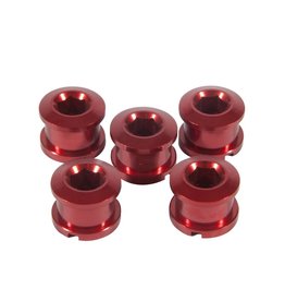 Insight INSIGHT Alloy Chainring Bolts 6.5mm Red, 6.5mm X 4mm