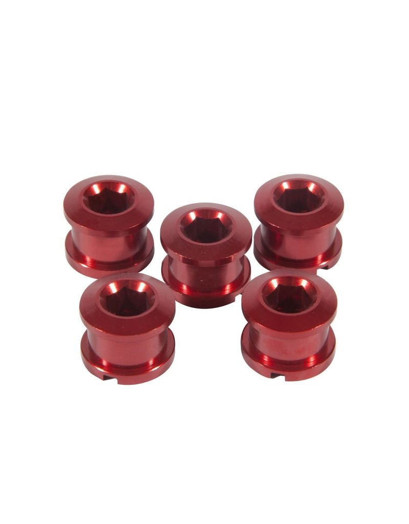 Insight INSIGHT Alloy Chainring Bolts 6.5mm Red, 6.5mm X 4mm