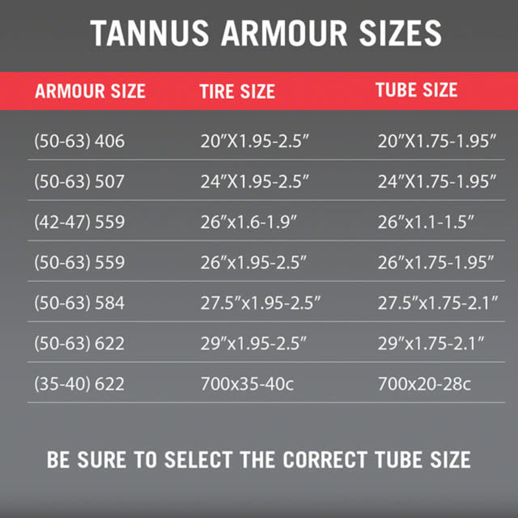 Tannus 26x1.95-2.5 Tannus Armour Tire Insert Single