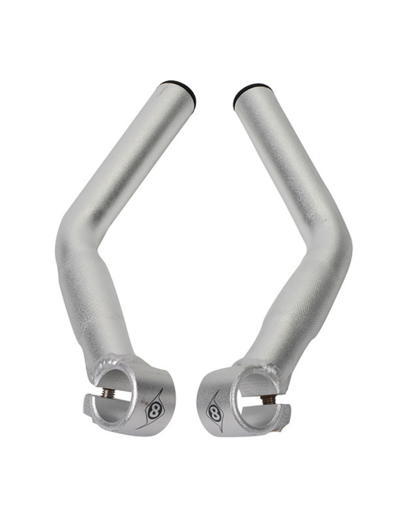 Origin8 Origin8 Bar Ends C-Lite Long Alloy Silver