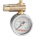 Meiser Presta-Valve Dial Gauge with Pressure Relief: 160psi