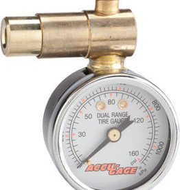 Meiser Presta-Valve Dial Gauge with Pressure Relief: 160psi