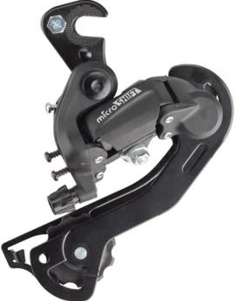 Microshift microSHIFT M21 Rear Derailleur - 6, 7 Speed, Long Cage, Dropout Claw Hanger, Black