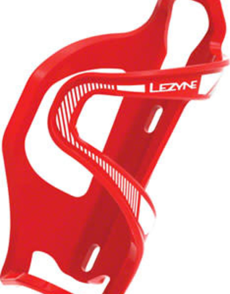 Lezyne Lezyne Flow Cage SideLoader Left Entry, Enhanced Graphics, Red