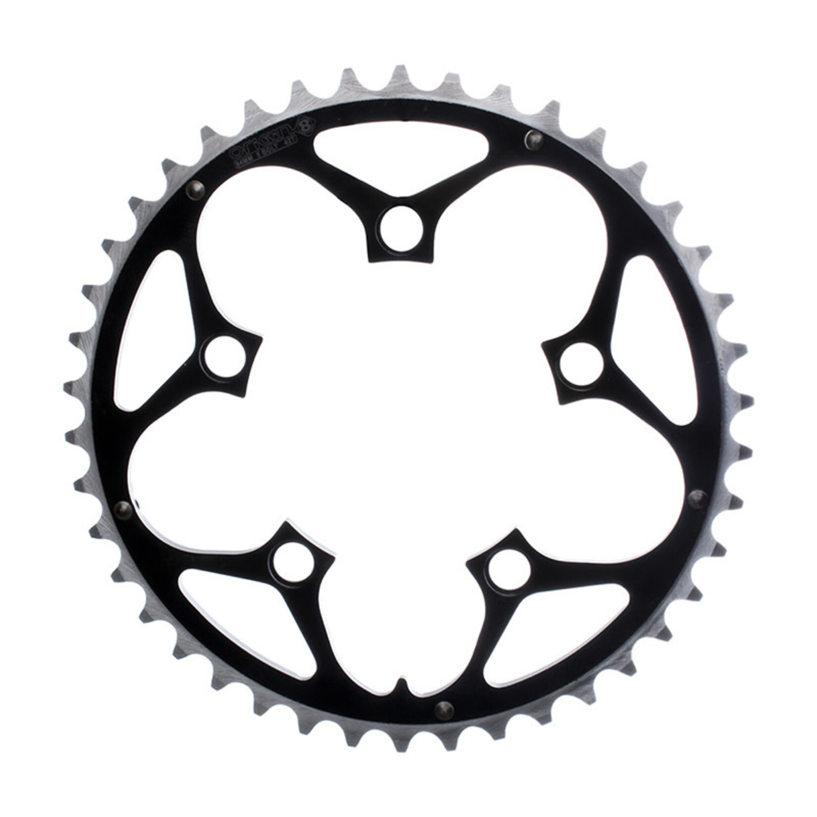 Origin8 Origin8 Chainring 94BCD, 42T, Ramped 5-Bolt Black/Silver