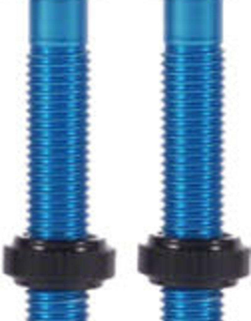 WTB WTB Aluminum TCS Tubeless Valves: 34mm, Blue, Pair