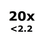 20 Less than 2.2