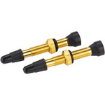 Whisky Parts Co. WHISKY No.9 Alloy Tubeless Valves - Pair, 40mm, Golden