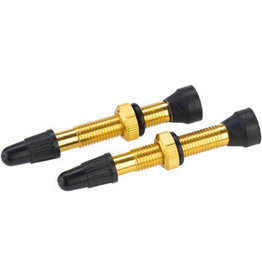 Whisky Parts Co. WHISKY No.9 Alloy Tubeless Valves - Pair, 40mm, Golden