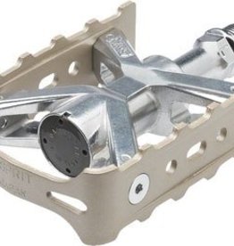 MKS MKS Esprit Mountain Pedals: 9/16 Toe Clip Compatible Alloy Silver