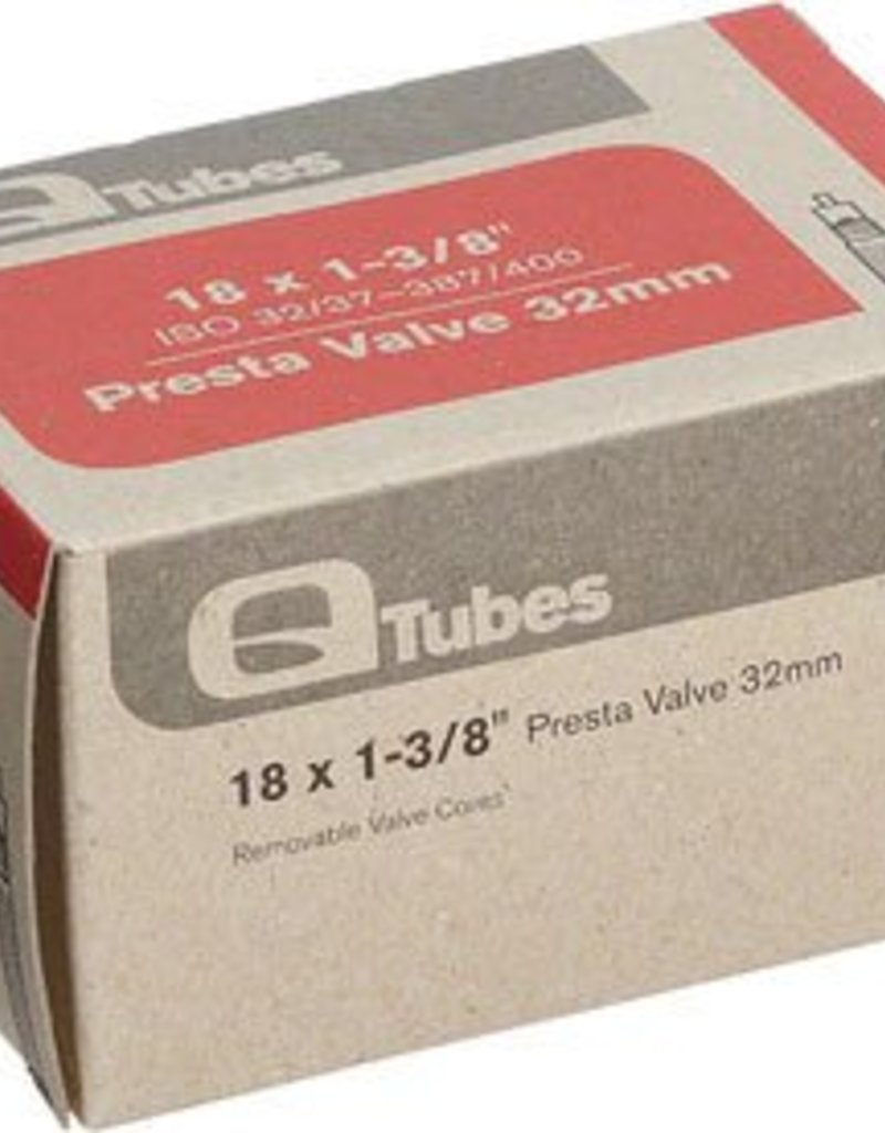 18x1-3/8 Q-Tubes 32mm Presta Valve Tube  98g
