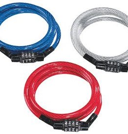 Kryptonite KryptoFlex Keeper 712, 4-Digit Combo Lock: 4'x7mm: Assort. Colors