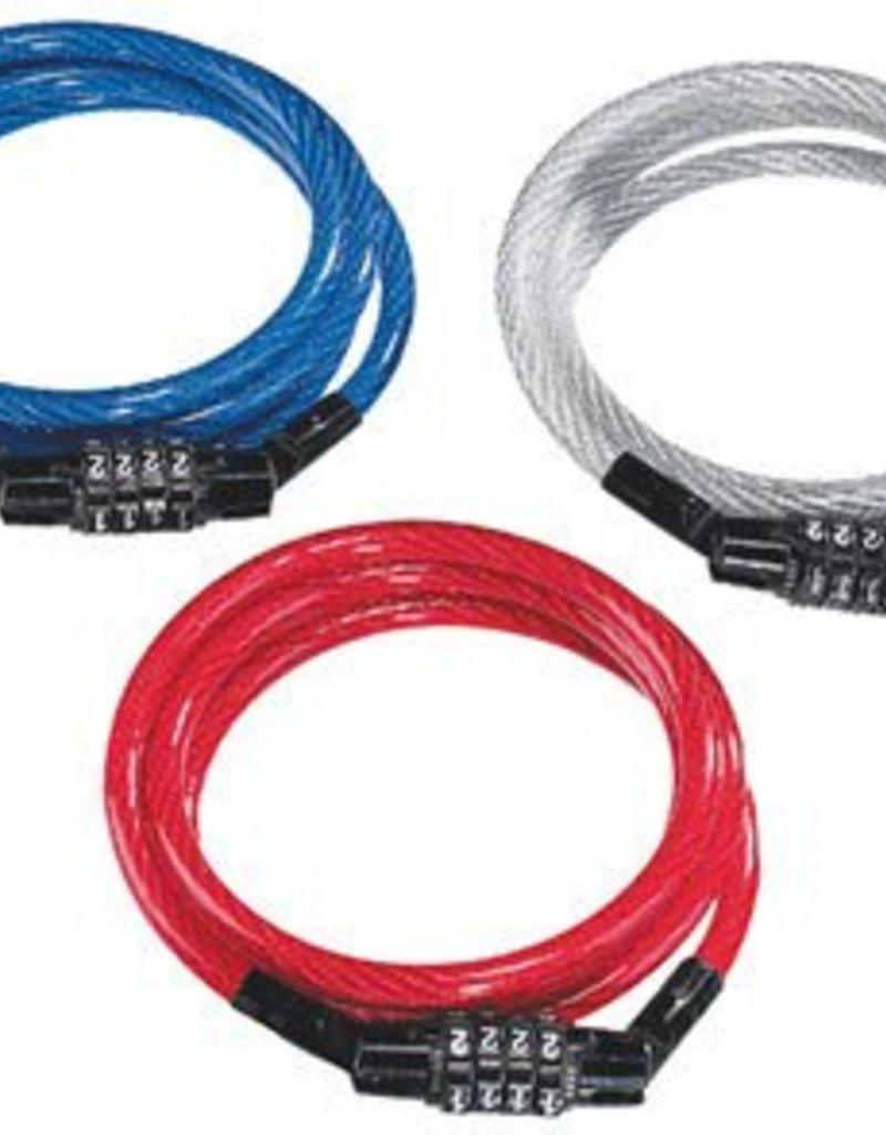Kryptonite KryptoFlex Keeper 712, 4-Digit Combo Lock: 4'x7mm: Assort. Colors