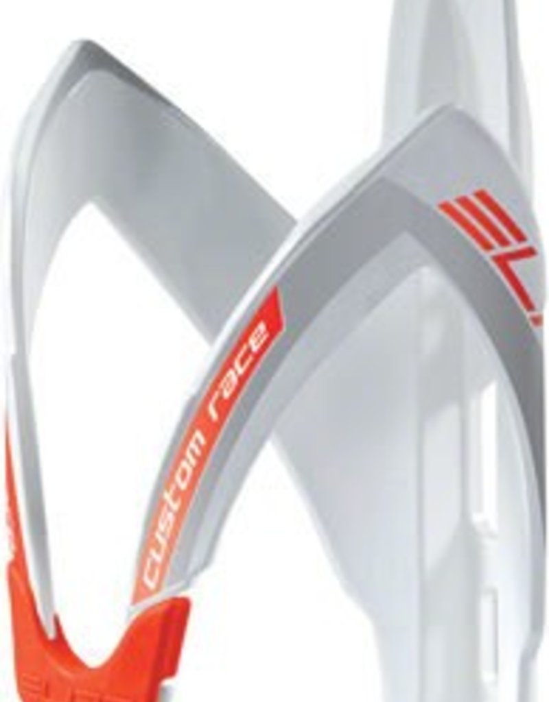 Elite Custom Race Water Bottle Cage: White/Red