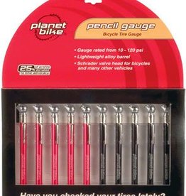 Planet Bike Planet Bike Pencil Gauge: Schrader Head, Card of 10 units