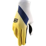 100% 100% Celium Full Finger Glove, Slant Yellow, LG