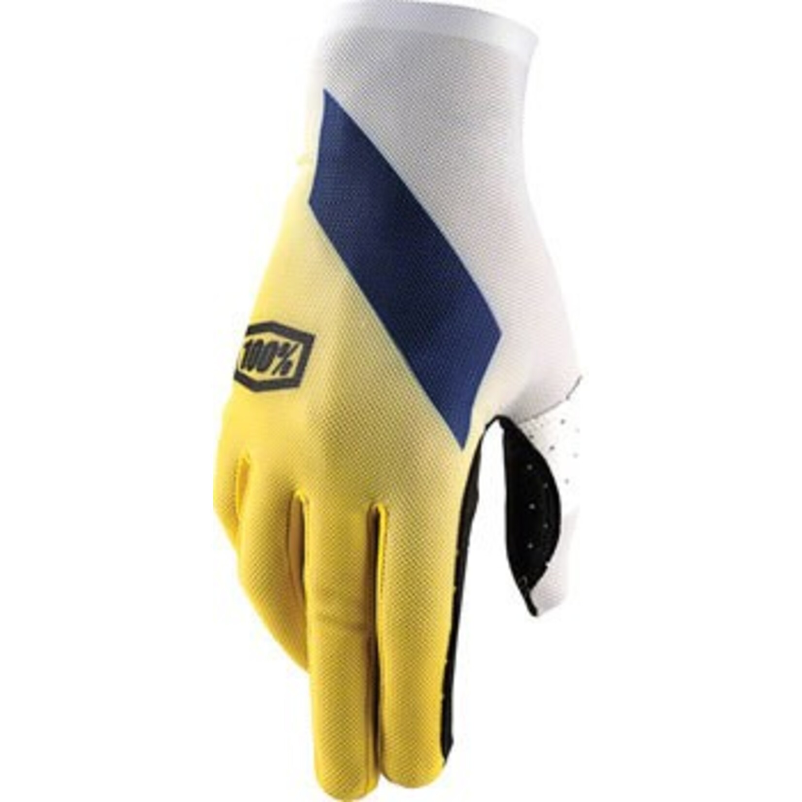 100% 100% Celium Full Finger Glove, Slant Yellow, LG