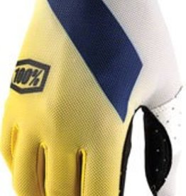 100% 100% Celium Full Finger Glove, Slant Yellow, LG