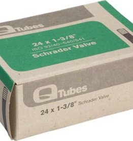 24x1-3/8 Q-Tubes Schrader Valve Tube 124g *Low Lead Valve*