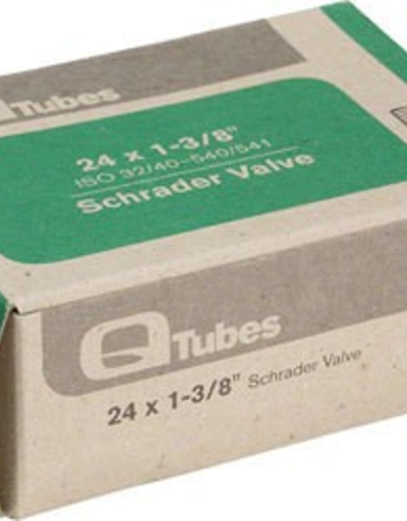 24x1-3/8 Q-Tubes Schrader Valve Tube 124g *Low Lead Valve*