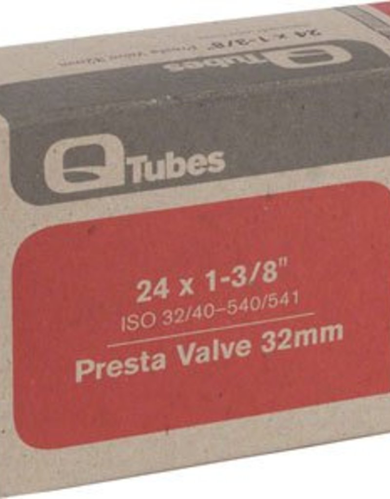 24x1-3/8 Q-Tubes 32mm Presta Valve Tube 122g