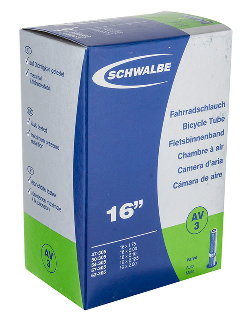 Schwalbe 16x1.75-2.5 Schwalbe Tube, Schrader Valve 40mm