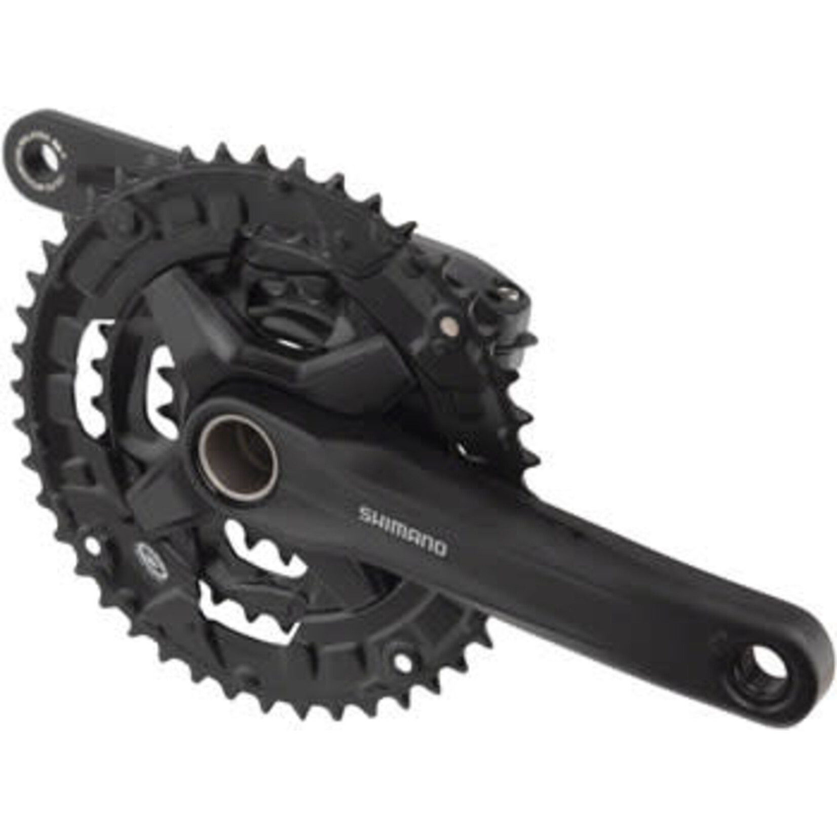 Shimano Shimano Alivio FC-MT210-3 Crankset - 170mm, 9-Speed, 44/32/22t, Riveted, Hollowtech II Spindle Interface, Black