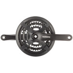 Shimano Shimano Tourney FC-TY501 Crankset - 175mm, 6/7/8-Speed, 48/38/28t, Riveted, Square Taper JIS Spindle Interface, Black