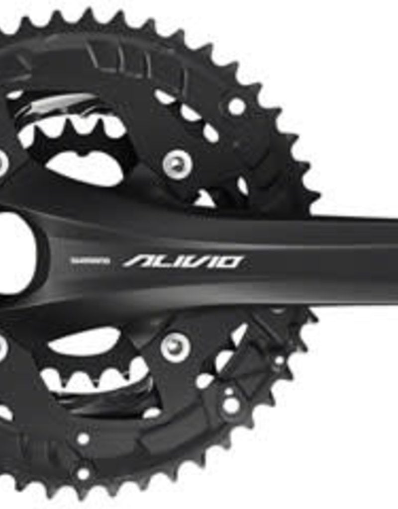 Shimano Shimano Alivio FC-T4060 Crankset - 175mm, 9-Speed, 48/36/26t, 104/64 BCD, Hollowtech II Spindle Interface, Black
