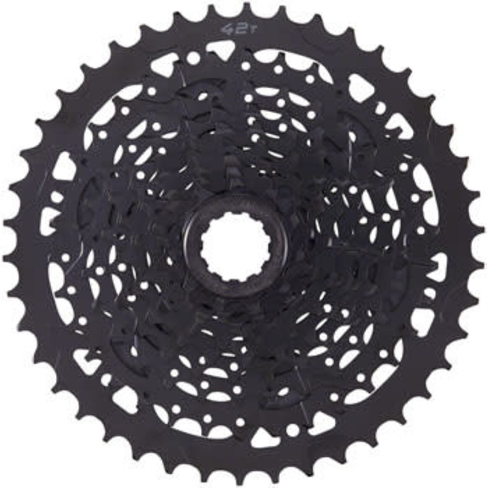 Microshift microSHIFT ADVENT Cassette - 9 Speed, 11-42t, Black, ED Coated, Alloy Large Cog
