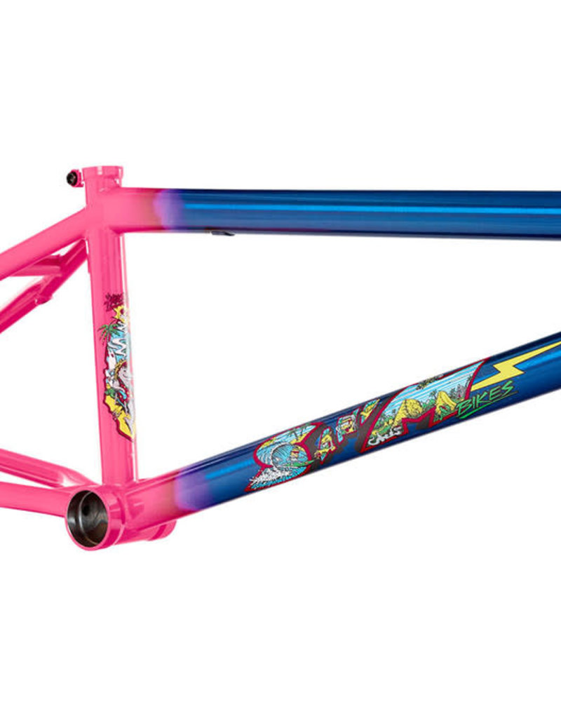 S&M Hucker Frame 20.75TT Trans Blue Fade Hot Pink - Paradise Bikes