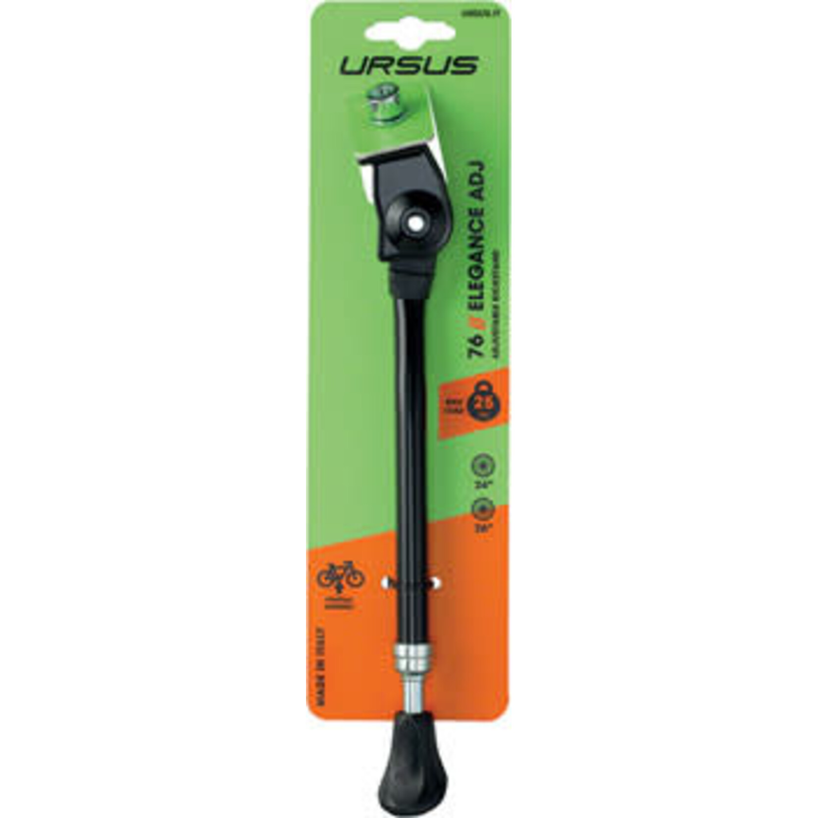 Ursus Elegance Adjustable Kickstand - Medium 20"-26", Black