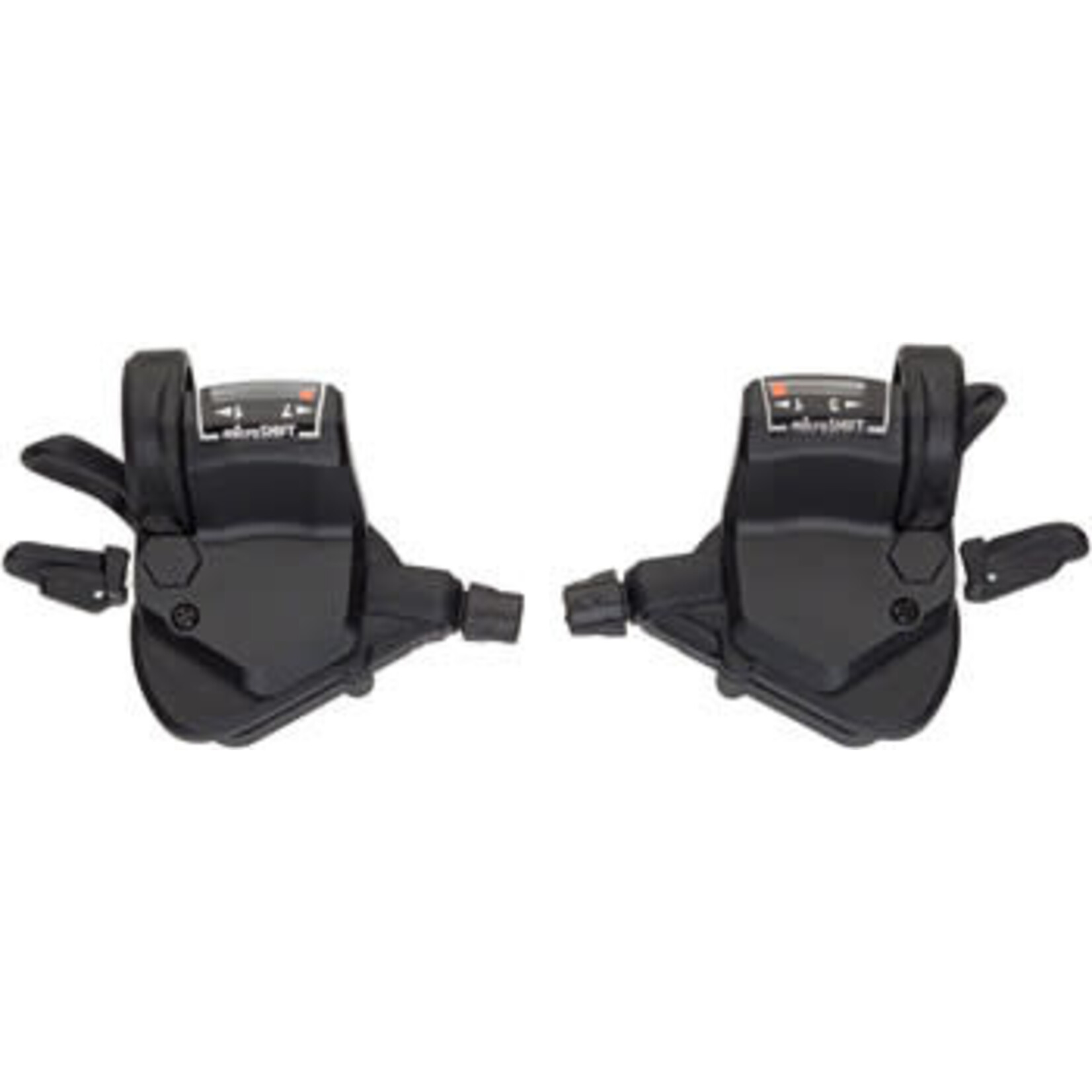 Microshift microSHIFT Mezzo Thumb-Tap Shifter Set, 7-Speed, Triple, Optical Gear Indicator, Shimano Compatible