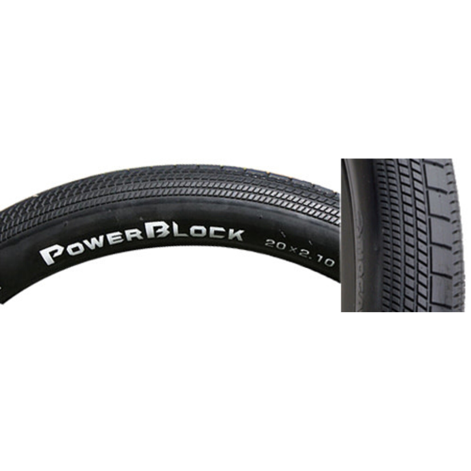 Tioga 24x1.75 Tioga PowerBlock Tire, Clincher, Wire, Black, 60tpi