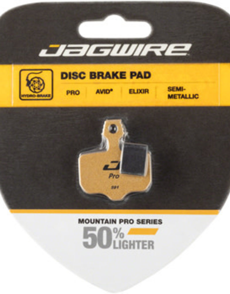 Jagwire Jagwire Mountain Pro Alloy Backed Semi-Metallic Disc Pads for Avid Elixir R, CR Mag, 1, 3, 5, 7, 9, X.O, XX, World Cup