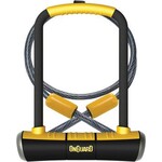 OnGuard PitBull U-Lock DT w/ Cable & Bracket: 4.5 x 9", Black/Yellow