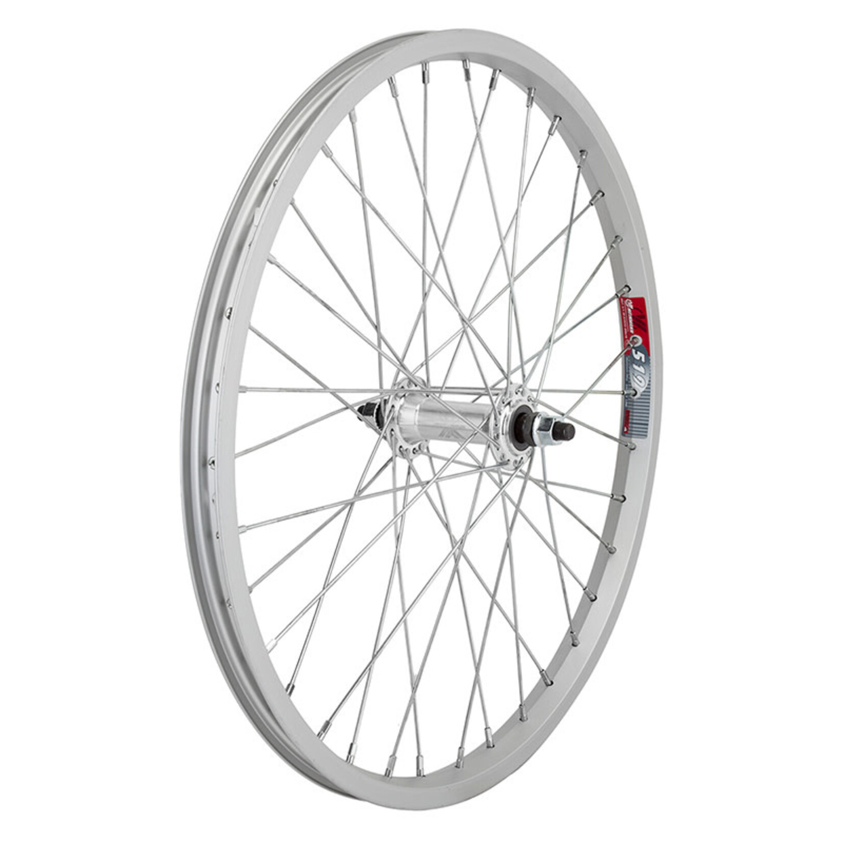 20x1.75 (406x19) Alloy Silver 36h Bolt-on 3/8"