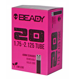20x1.75-2.125" Beady Butyl Tube, Schrader 40mm