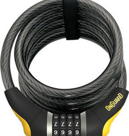 OnGuard Doberman Combo Cable Lock: 6'x12mm Gray/Black/Yellow