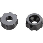 Problem Solvers Super P-Nut Oversized Presta Valve Nut, Pair, Black