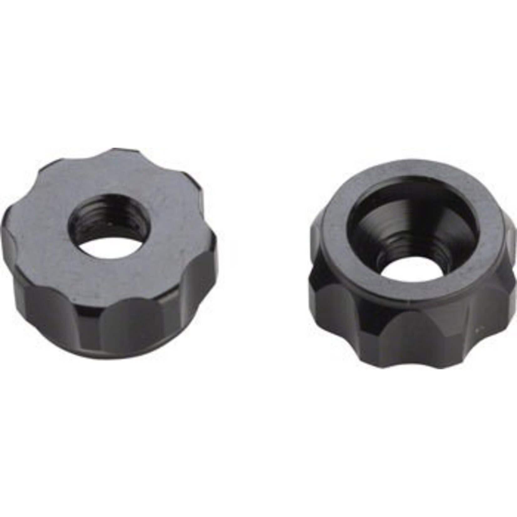 Problem Solvers Super P-Nut Oversized Presta Valve Nut, Pair, Black