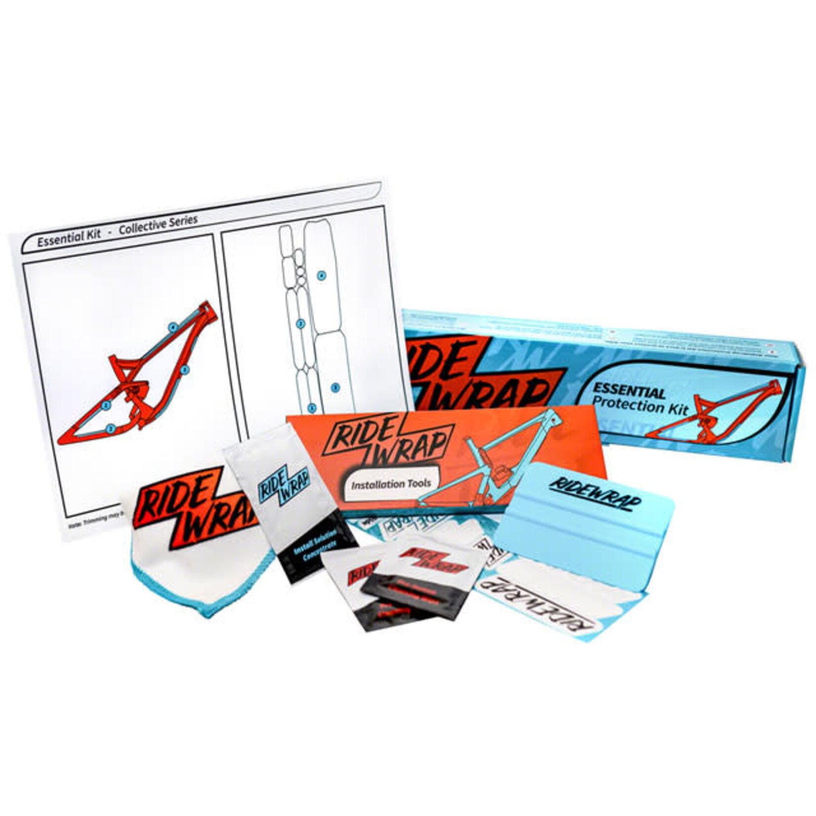 RideWrap Essential MTB Frame Protection Kit - Gloss Clear