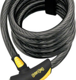 Doberman Cable Lock w/ Key: 6'x12m, Gray/Black/Yellow