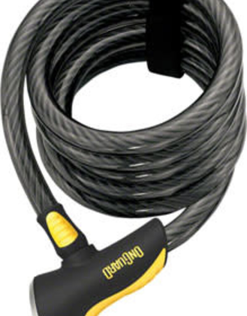 Doberman Cable Lock w/ Key: 6'x12m, Gray/Black/Yellow